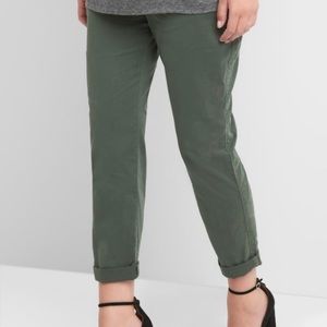Gap Maternity best girlfriend green pants, size 10